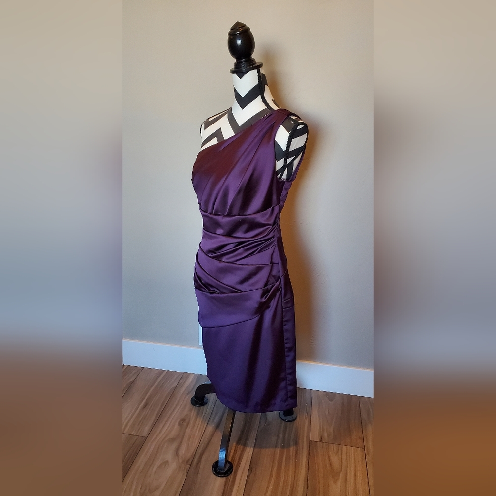 David's Bridal purple dress